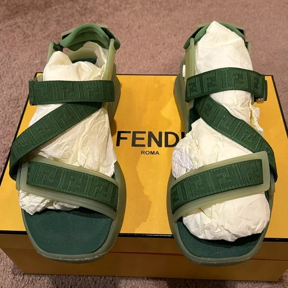 Fendi | Shoes | Green Fendi Sandals Size | Poshmark display picture 2